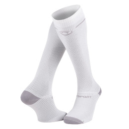 Chaussettes Light Run compression Blanc/gris