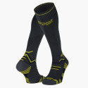 Grey/yellow trail compression socks