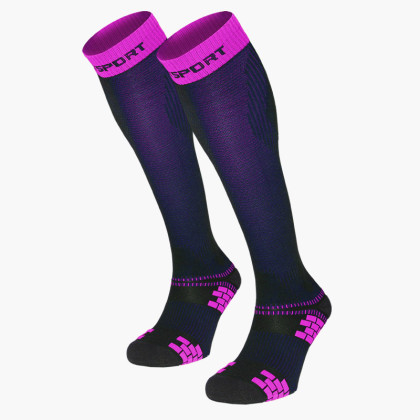 Chaussettes de compression XLR EVO bleu/rose