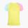 T-Shirt AERIAL Manches courtes Jaune/Bleu/Rose