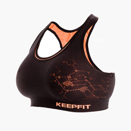 KEEPFIT Double sport Bra black/coral