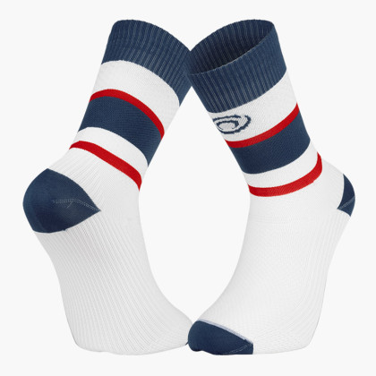 LIGHT RUN High Socks "IBIZA" Blue/Red