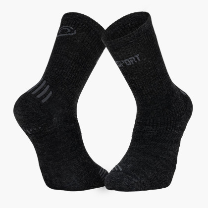 Chaussettes RUN MARATHON + "MERINOS" Anthracite