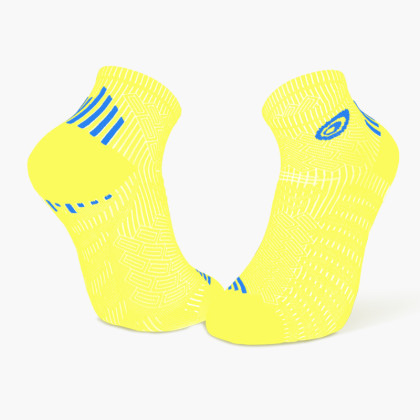 RUN ELITE yellow-blue ankle socks