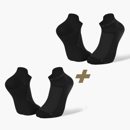 Pack x2 | Ultra short running socks Light 3D black/black