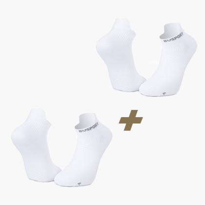 Pack x2 | Ultra short running socks Light 3D white/white