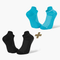 Pack x2 | Ultra short running socks Light 3D black/blue