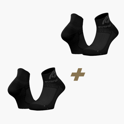 Pack x2 | Calze corte running Light 3D nero/nero