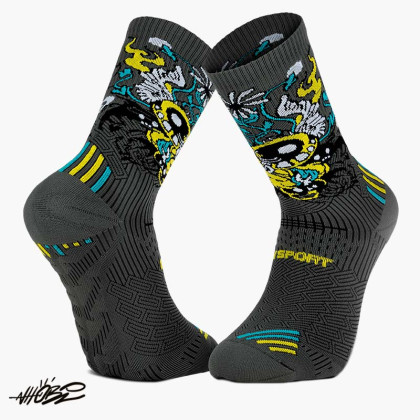 RUN COLLECTOR socks NHOBI Abeilhinhas grey