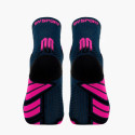 Chaussettes TRAIL ULTRA MID Bleu/Rose