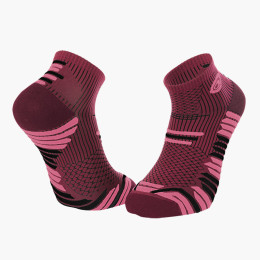 Socquettes TRAIL ELITE bordeaux-rose