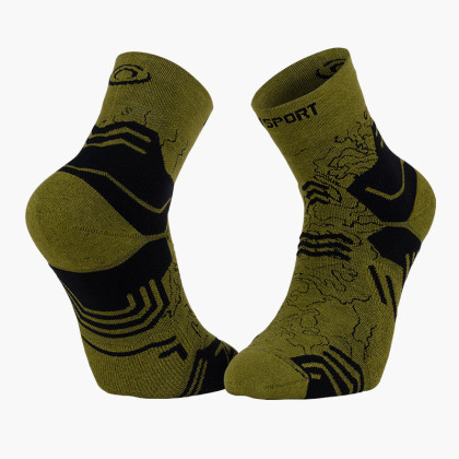 Chaussettes TREK GR MID "LYOCELL" Kaki/Noir