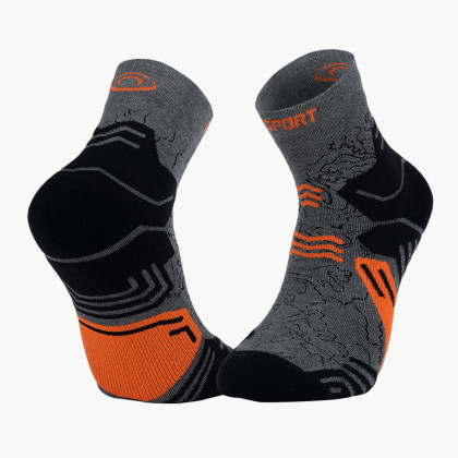 Chaussettes TREK GR MID "LYOCELL" Gris/Orange