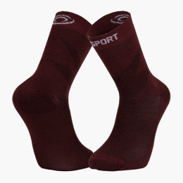 Chaussettes DOUBLE GR HAUTE "LYOCELL" Bordeaux