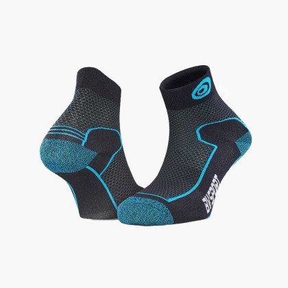 Double polyamide EVO black/blue - Hiking ankle socks