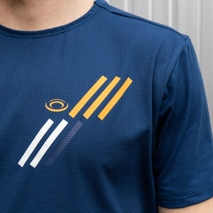 T-shirt LIGHT tecnico a maniche corte Navy/Arancione