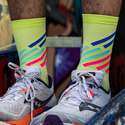 LIGHT RUN High Socks "MIAMI" Green/Blue