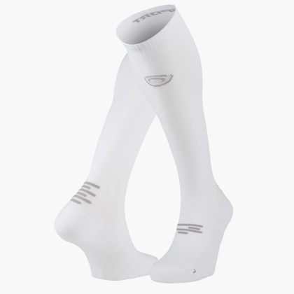 White-gray Run Marathon compression socks