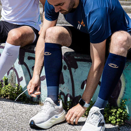 Calze Run Marathon compressione blu