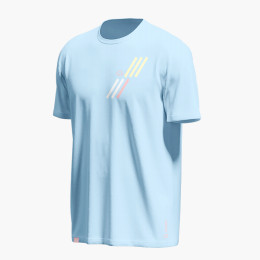 T-shirt technique LIGHT Bleu ciel/jaune