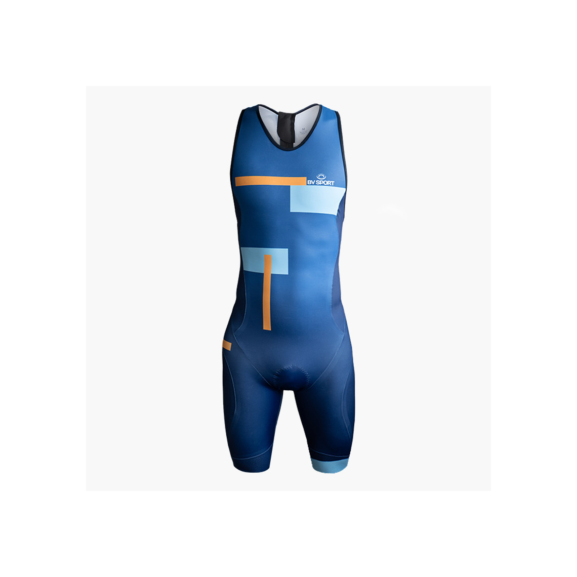 Sleeveless triathlon suit 3X100 blue/orange