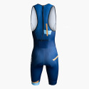 Body triathlon senza maniche 3X100 Blu/Arancione
