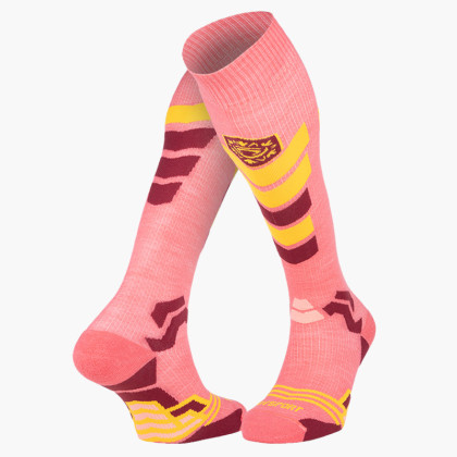 Slide Elite Pink/Orange Ski Socks