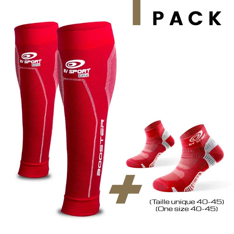 Pack Booster Elite rouge + Light one rouge 40-45