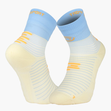 RUN MARATHON MID Socks Beige/Sky blue