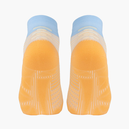 Calze RUN MARATHON Low Arancione/Blu cielo