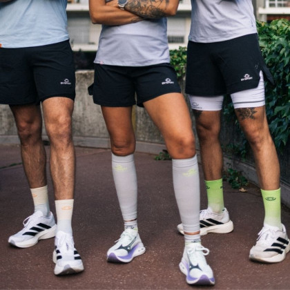 RUN MARATHON HIGH Socks Beige/Blue sky