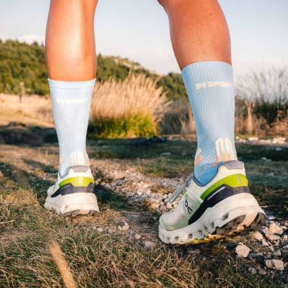 Calze TRAIL ULTRA HIGH Blu cielo/Arancione