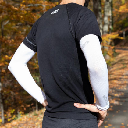 Arm sleeves BOOSTER navy blue made in France | BV SPORT