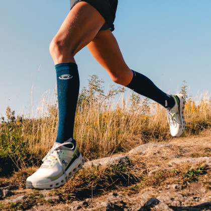 Chaussettes Trail Ultra compression bleu/gris