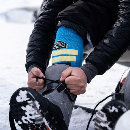 Chaussettes ski Slide Elite Bleu/Jaune