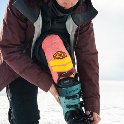 Slide Elite Pink/Orange Ski Socks