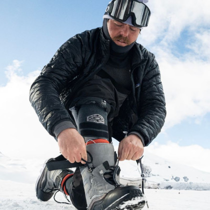 Chaussettes ski Slide Elite Noir/Gris