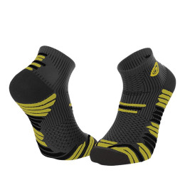 Socquettes gris-jaune TRAIL ELITE | Made in France