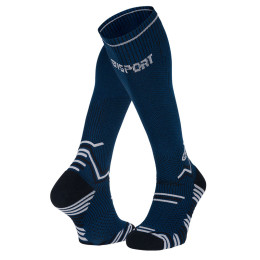 Blue/black trail compression socks