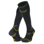 Grey/yellow trail compression socks