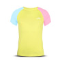 T-Shirt AERIAL Manches courtes Jaune/Bleu/Rose
