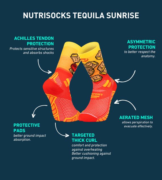  TRAIL ULTRA NUTRICOSK Tequila sunrise socks