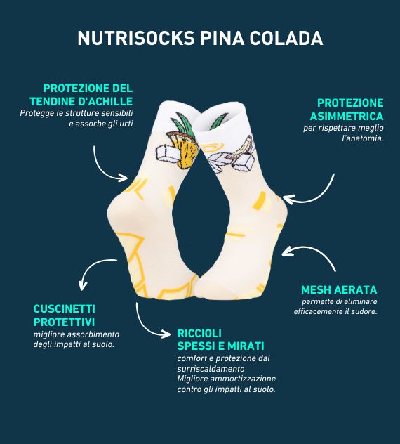 Calze TRAIL ULTRA NUTRISOCKS Pina colada