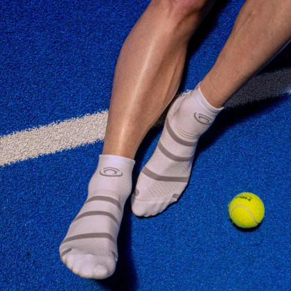 Short Padel Socks White/Grey