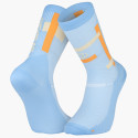 LIGHT RUN High Socks "BALI" Blue sky/Orange